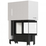 Steel fireplace KRATKI REGNOR 500/700 8 kW &Oslash; 200 3-sided, self closing door