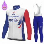 2025 Fdj Talvine Termiline Fliisist Jalgrattas&auml;rgi Komplekt Spordimeeskonna Ratturi &Uuml;likond M&auml;giratta R&otilde;ivad Ropa Ciclismo Invierno Hombre S