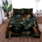 Roheline Tiiger ja Paabulind Vintage Tekikottide Komplekt King Queen Double Full Twin Single Suurusega Voodipesu Komplekt 150x220cm
