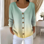 Naiste moe pikkade varrukatega j&otilde;ululumememm, lumehelvestega tr&uuml;kiga jope kardigan XL