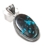 Natural Tibetan Turquoise 925 Sterling Silver Jewelry Pendant 2.17 v0p23
