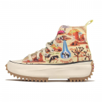 Twisted Resort x Converse Run Star Hike Hi Trendikad Mugavad K&otilde;rged L&otilde;uendist Jalan&otilde;ud Unisex Beež 35.5