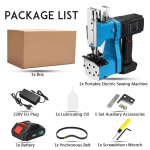 88VF kaasaskantav juhtmeta elektriline &otilde;mblusmasin automaatne pakkimismasin tekstiilit&ouml;&ouml;stuses kootud kottide sulgemiseks 1*Battery