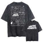 Retro Rock Arctic Monkeys muusikaalbumi graafilise T-s&auml;rgi meeste vintage pestud &uuml;lisuur l&uuml;hikeste varrukatega T-s&auml;rk Y2K hiphopi t&auml;navariietus XL gray