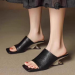 Mood Elegantsed Naiste Sussid Mood K&otilde;rge Kontsaga Sandaalid Uus Trend Kontsadega Kingad 2025 Suve Kleit Naine Pumbad Vabaaja Slaidid Pl&auml;tud 40 must