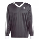 Adidas Originals Adicolor Piqu&eacute; Jalgpalli Pikavarrukaline Topp Vintage Triibulise Disainiga Meeste Topid Must IZ4808 2XL