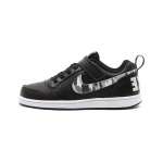 Nike Court Borough Low Mitmek&uuml;lgsed Mugavad Libisemiskindlad Vastupidavad Kerged Madalad Rula Tossud Laste Tennised Must Valge 870025-005 28