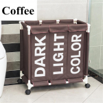 3-&uuml;hes suur ratastega pesukorv kokkupandav k&auml;ru m&auml;&auml;rdunud riiete pesukorv kohv