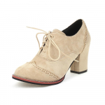 Moodsad Uued Suede Ruudukujulise Kontsaga Naiste Kingad Moodsad Elegantsed K&otilde;rge Kvaliteediga Daamide Kevad S&uuml;gis K&otilde;rged Kontsad Kontorikingad T&ouml;&ouml;kingad suurus33-43 34 beež