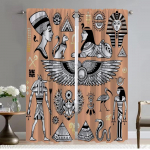 Kodu Interj&ouml;&ouml;ri Kardinad Elutuppa Vana-Egiptuse Vaarao Halloweeni Kaunistus Pimenduskardin Tuppa 2 Paneeli Rulood W50xH70cmx2pcs-CL