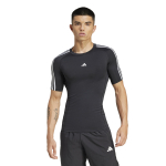 Adidas JTE78 TechFit kompressiooniga treening l&uuml;hikeste varrukatega T-s&auml;rk must meeste suurus 3 triipu, (IN5588), J/L