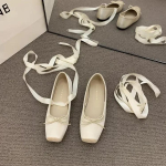 Naiste Korterid Vibu Mary Janes Kingad Uued Lolita Kleidi Ruudukujulise Varbaga Kingad Disaineri Jalutussandaalid Naiste Elegantne Zapatos 35 aprikoosi