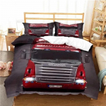 Scania Veoki Logo Voodipesukomplekt Poisid T&uuml;drukud &Uuml;hekohaline Kuninganna Suurus Tekikott Padjap&uuml;&uuml;r Voodi Lapsed T&auml;iskasvanud Mood Kodutekstiil EU Single 135x200cm