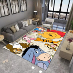 Winnie The Pooh Prinditud Ala-vaip Vaip Kodu Elutuba Magamistuba Diivan Uksematt K&ouml;&ouml;k Dekoratsioon Libisemisvastane P&otilde;randamatt Dekoratsioon 120*160cm