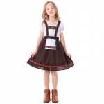 Lapsed T&uuml;drukud Lapsed Printsess Saksa Traditsiooniline &Otilde;lle Oktoberfest Pluus Kleit Teenija Halloween Cosplay Kost&uuml;&uuml;mid Rollim&auml;ngu Riietus S tumepruun v&auml;rv