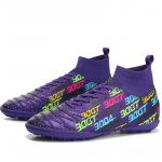 Meeste k&otilde;rge s&auml;&auml;rega suured jalgpallisaapad K&uuml;&uuml;ned Libisemisvastane vastupidavus TPR Kunstlik Kapten V&auml;ljas Noorte jalgpallisaapad 34 lilla