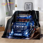 HD Volvo veoauto 3D-prinditud pehmed flanelltekid, visketekk mugav tekk piknikuks, voodid, diivan, kodu, magamistuba, kingitused 30x40in gray