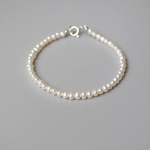 New Natural Freshwater White Pearl 5-6MM potato Pearl Bracelet 16cm valge