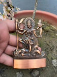 Kali Maa Messingist Kuju, Hindu Jumalanna Figuriin Vaskviimistlusega, Messing -11 Cm