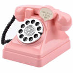Telefoni raha s&auml;&auml;stukast skulptuur multifilm lauaplaadi kaunistus Retro telefoni hoiup&otilde;rsas riiulile magamistoas kontori t&ouml;&ouml;laua avaleht roosa