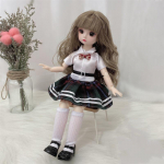 30cm BJD nukk 12 liigutatava liigendiga 1/6 t&uuml;druku kleit 3D pruunid silmad M&auml;nguasi riiete ja kingadega Laste m&auml;nguasjad t&uuml;drukule Laste kingitus doll and clothes