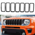 For Jeep Renegade   Front Bumper Grid Grille erts Racing Grill Frame Trim ABS Black