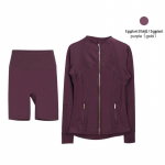 Lulu Originaal Kuldne Slim Fit Joogajope ja P&uuml;kste Komplekt - Elastne, Pikkade Varrukatega 2/S
