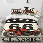 Ajalooline Route 66 Ema Tee Voodipesukomplekt Magamistoa Pehmed Moodsad Voodikatted Mugav Tekikott Tekikate Ja Padjap&uuml;&uuml;r EU Single(135*200cm)3pcs