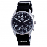 Renoveeritud Orient Sports Lennundusstiilis Kronograaf Must T&auml;hikuga Kvarts RA-KV0502B10B Meeste K&auml;ekell must