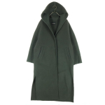 BLENHEIM Wool blend Long sleeve coat S Green system Hoodie Women Used black