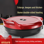 Suur elektriline grillplaat automaatse temperatuurikontrolli, kahepoolse k&uuml;ttega praadimiseks, grillimiseks, k&uuml;psetamiseks, pannkookide valmistamiseks ja BBQ jaoks. 26CM Dual-Sided Heating + Dual Switch Upgrade must