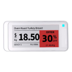 Kahet&uuml;&uuml;bilised juhtmevabad e-paberist hinnasildid, v&auml;rskendatavad, Bluetooth-&uuml;hilduv juhtimine, madal energiatarve, digitaalne silt laokasutuseks 2.1 inches white