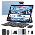 Blackview MEGA 2/MEGA 2set Android 15 4G tahvelarvuti 12-tolline 24 GB/36 GB RAM 256 GB ROM Widevine L1 24+128 sinine