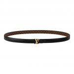 LOUIS VUITTON logo tr&uuml;kiga sile pandlaga nahast v&ouml;&ouml; naiste stiil pruun 1,5 cm 80-Original Box and Bag pruun/must