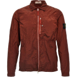 Stone Island Ss25 Nylon Metal &Uuml;hev&auml;rviline Logo Plaaster T&otilde;mblukuga Pikkade Varrukatega Jakk Meeste Jakk Punakaspruun K1S151200005S0019-V007A L