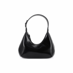 By Far Merevaik &Uuml;hev&auml;rviline Vintage K&otilde;rge kvaliteediga T&otilde;mblukuga Nahast K&auml;ealune Kott Poolkuu Hobo K&auml;ekott Naiste k&auml;ekotid Must 20PFBASBLWSMA Basic Set (Bag+Dust Bag)