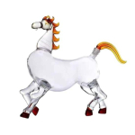 Hobuse T&auml;htkuju Klaasist Dekanteerija Edu Esimesel Katsel S&uuml;mboolne Disain K&auml;sitsi Puhutud Kunstiline Lik&ouml;&ouml;ri Dispenser Kodu Dekoor Loov Kingitus Kollektsion&auml;&auml;ridele Horse white