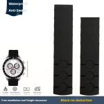Tissot 1853 T044 prs516 jaoks Silikoonist k&auml;ev&otilde;ru T044417a T044430a Sinine oranž kummist k&auml;epael Metallist kokkupandav pandla Tarvikud 20mm Width orange