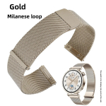 Milanes Helekuldne Rihm Huawei Watch GT6 GT5Pro 42mm jaoks Randmerihm Huawei Watch 5/4/3 jaoks Nupuga Metallist K&auml;ev&otilde;ru 18mm 22mm 22mm beige