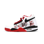 Nike Flight Legacy Vintage Basketball Shoes Unisex Mid top White/Red/Black BQ4212-100(Team140-) 42.5