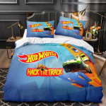 Monster Jam Veoauto 3D Prinditud Pehme Tekikott Padjap&uuml;&uuml;r Voodipesukomplekt Twin Ful Quen King-Suuruses M&otilde;&otilde;tmed Magamistoa Kaunistuseks 120*200cm Single white