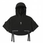 Techwear stiilis Hip Hop L&uuml;hike Jakk Pullover Meeste Punk Mootorratta Kapuutsiga Keep Mitme taskuga Jaqueta M must
