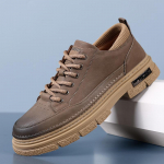 Nahast Kingad Meeste paeladega Briti Veisenahast Tald Paks Tald Mootorratturi Kingad mehed Zapato Formaalne mustad kingad mehed mokassiinid 38 khaki