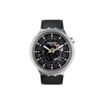 Swatch Big Bold Irony Kvartsikell 30m Veekindel 47mm L&auml;bipaistev sihver Roostevabast terasest korpus Kummirihm Meeste kellad SB07S105 Skeleton