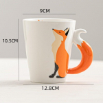 360ml 3D Fox keraamilised tassid Multifilmi loomamustrilised kohvikruusid p&auml;rastl&otilde;unatee P&otilde;letusvastane piimakruus Kodukontori lapsele kingituste tass 360ML