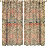 Boheemlaslik Retro William Morris Akknakardinad Vintage Paabulinnu Abstraktne Kunstimuster Prinditud Kardinad Magamistuba Li Kardin Pimendav Meistri jaoks Pol&uuml;ester W150*H150(CM)-Hooks&2PCS