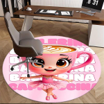 Ballerina Cappuccino, Balleti Kohvitooli Matt &Uuml;mmargune Vaip Kontorivaip, Libisemisvastane, Sobib Elutubade, Magamistubade Kaunistuseks.1205445a 150cm by 150cm black