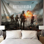 Uus FPS-m&auml;ngude Battlefield 6 Lahe Vaip Taust Riputatav Riie Magamistoa Vaip Ruumi Kaunistus Esteetiline Vaip Seinale Riputatav 150x100cm(60x40in)