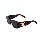Celine Ristk&uuml;likukujulised P&auml;ikeseprillid Mustriliste Sangadega Naiste p&auml;ikeseprillid Kilpkonn 4S282CPLB-19TR Brown Eyeglass Pouch,53