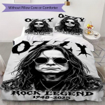 Ozzy Osbourne Muster Voodipesu Tekikott Tekikoti Kate Padjap&uuml;&uuml;r Kodu Kaunistus S&uuml;nnip&auml;evakingitus (1 * tekikott + 2 * padjap&uuml;&uuml;ri ilma s&uuml;damikuta)74 135x200cm